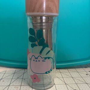 Pusheen glass hot tea infuser